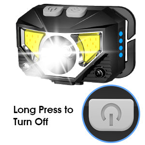 LED Rechargeable Headlamp Flashlight 2 Pack Waterproof Motion Sensor