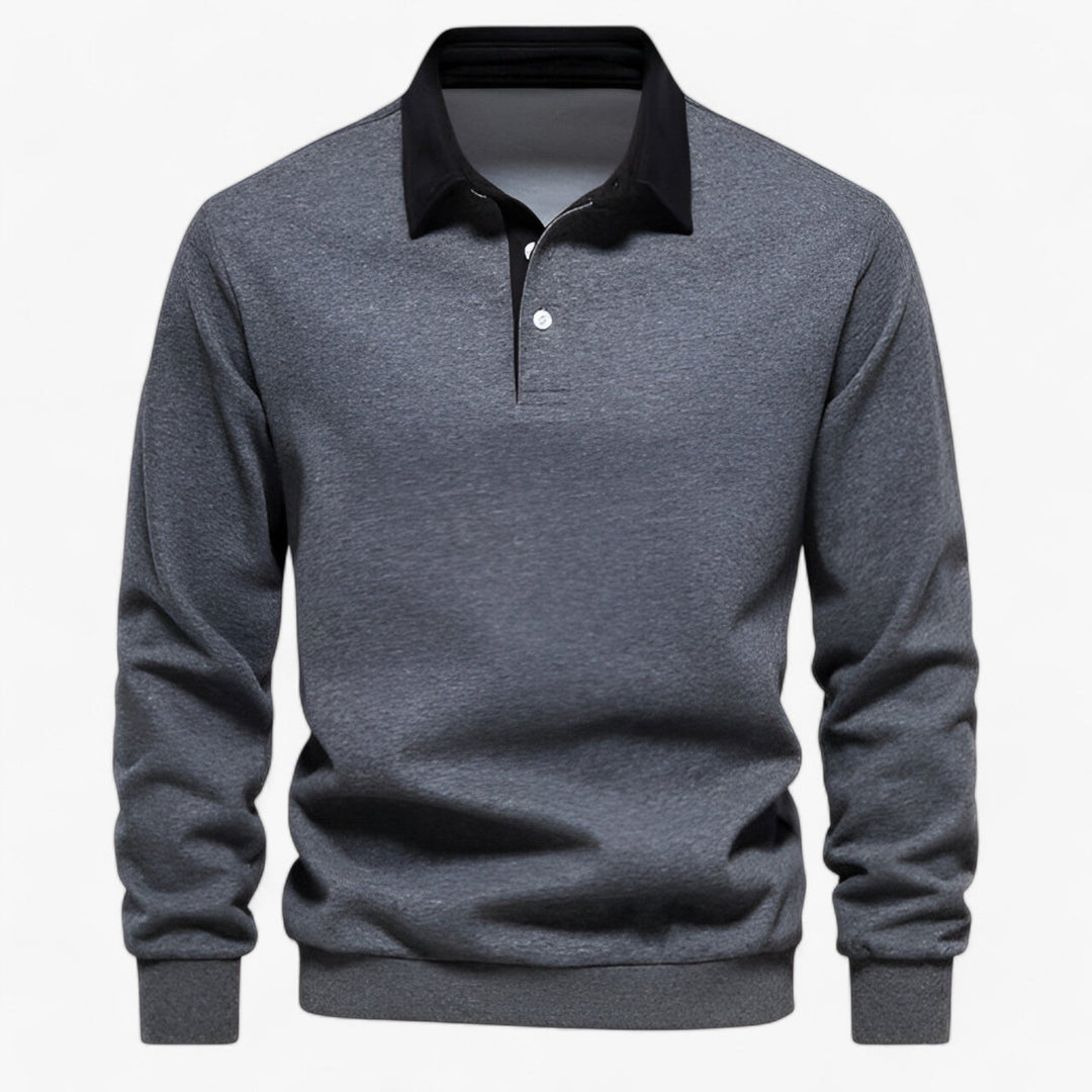 Stylish Fleece Polo Sweater for Men
