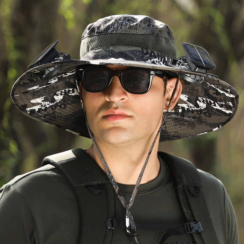 Solar Powered Fan Hat Outdoor Sun Protection Fishing Hat
