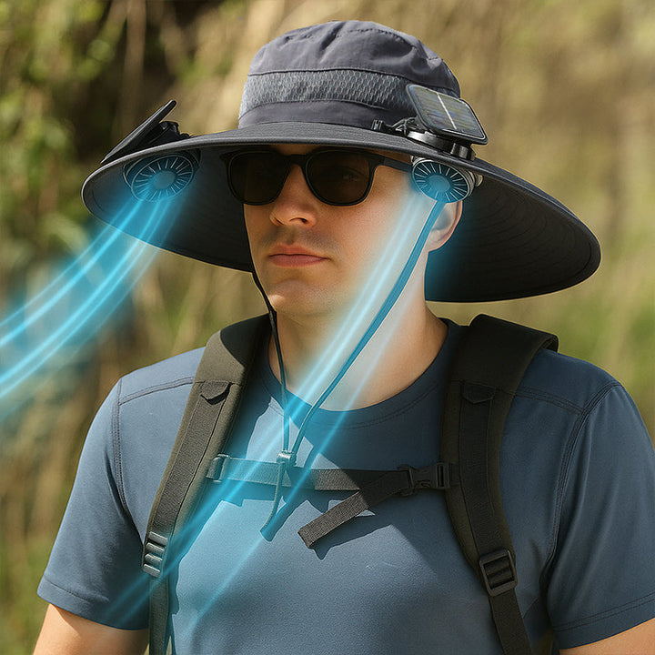 Solar Powered Fan Hat Outdoor Sun Protection Fishing Hat