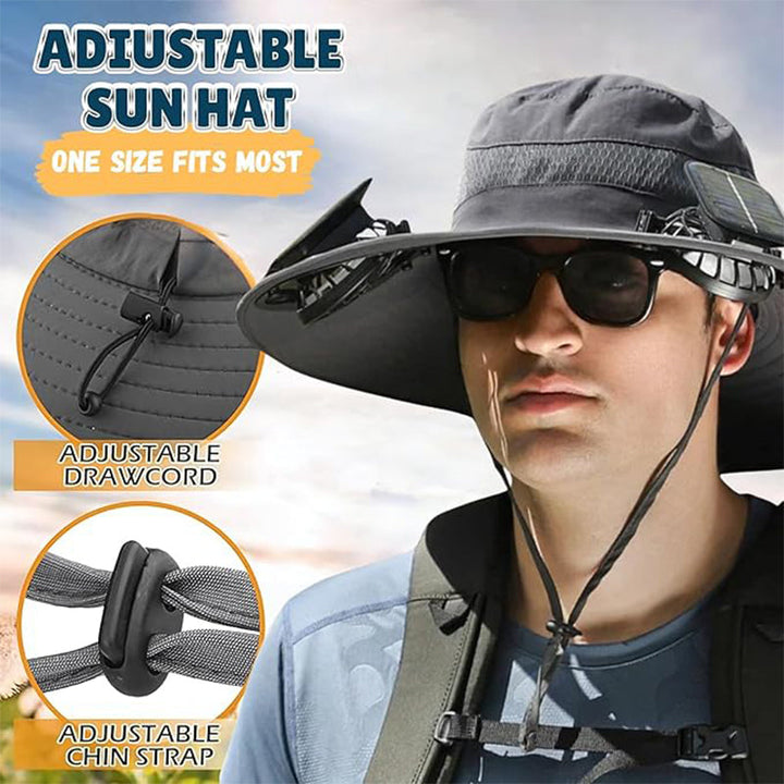 Solar Powered Fan Hat Outdoor Sun Protection Fishing Hat