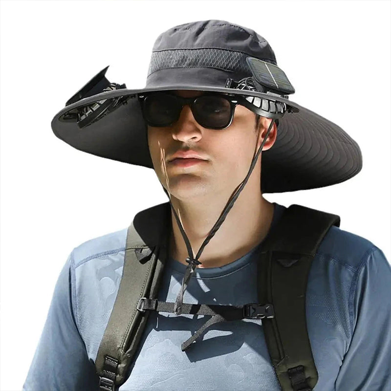 Solar Powered Fan Hat Outdoor Sun Protection Fishing Hat