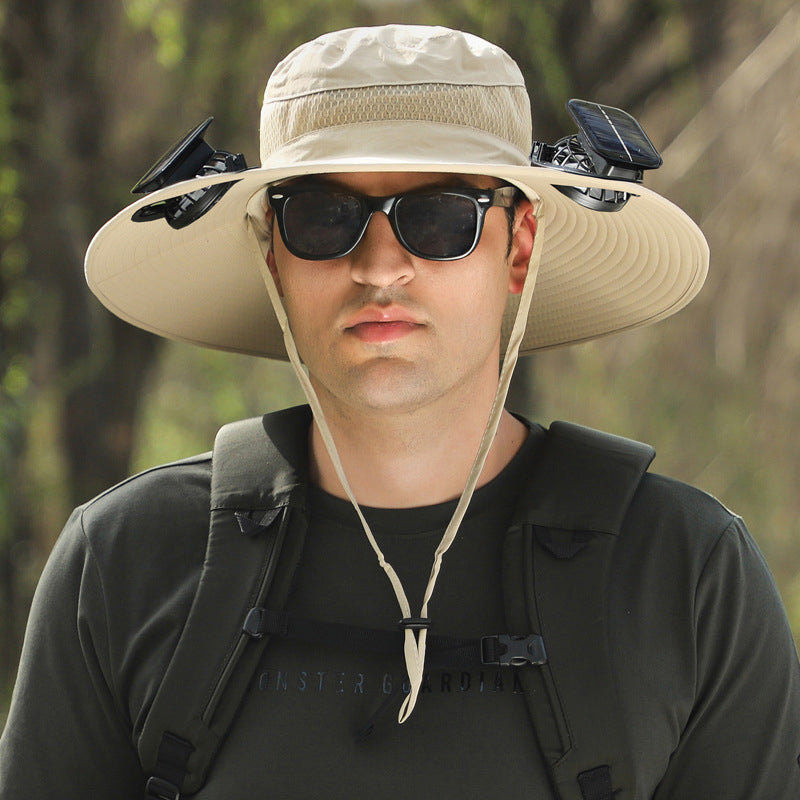Solar Powered Fan Hat Outdoor Sun Protection Fishing Hat