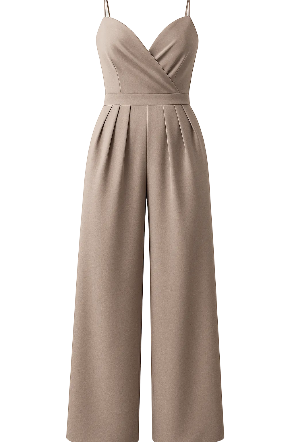 Jumpsuit with Thin Straps and Wide-Leg Trousers
