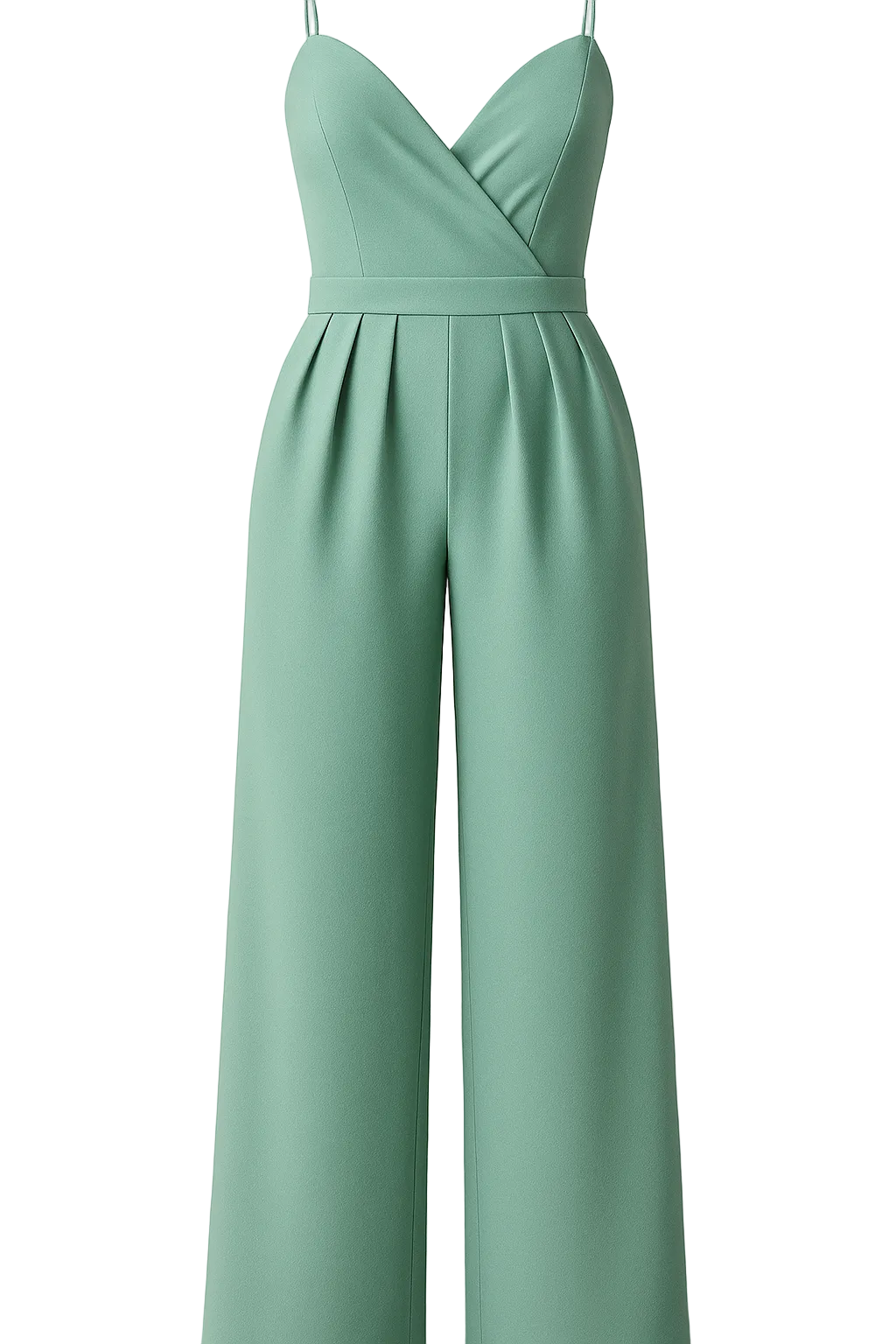 Jumpsuit with Thin Straps and Wide-Leg Trousers