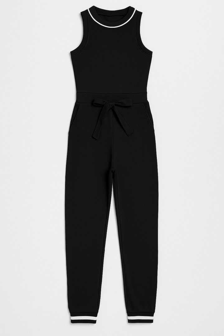 Sleeveless Tracksuit with Contrast Details