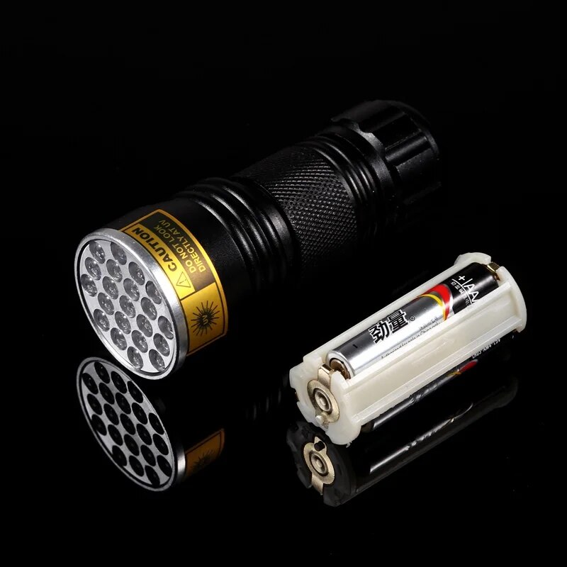 21 LED UV Pocket Flashlight Portable UV LED Light Lamp