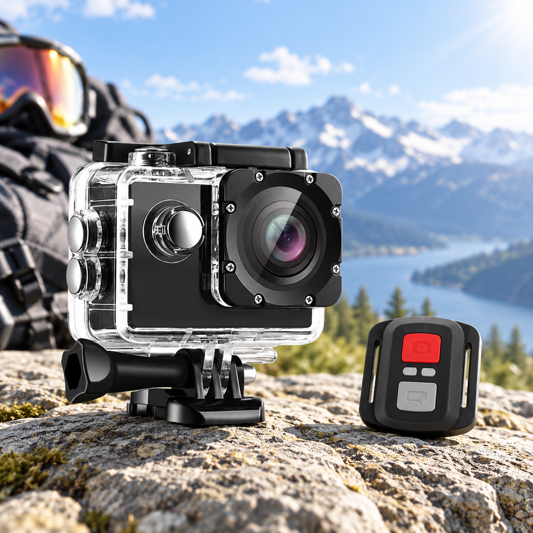 4K Ultra HD Action Camera Waterproof WiFi for Vlogging Sports