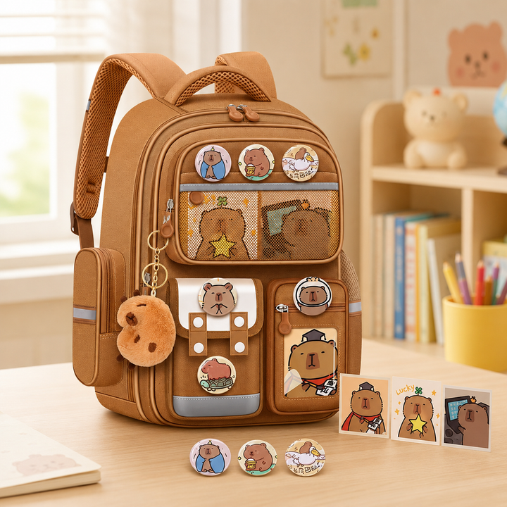 Kapibala Kids Large Capacity Primary School Backpack