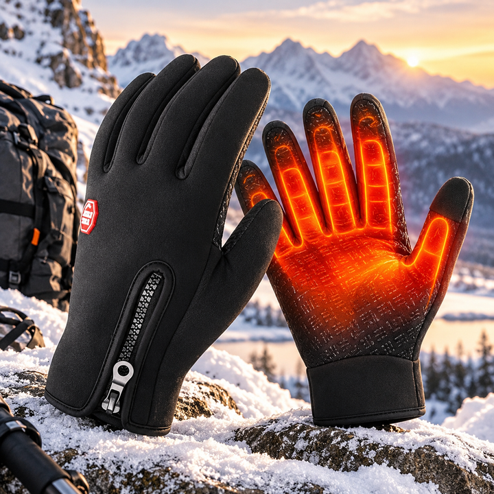 Electric Heated Gloves Waterproof Winter Gloves Rechargeable