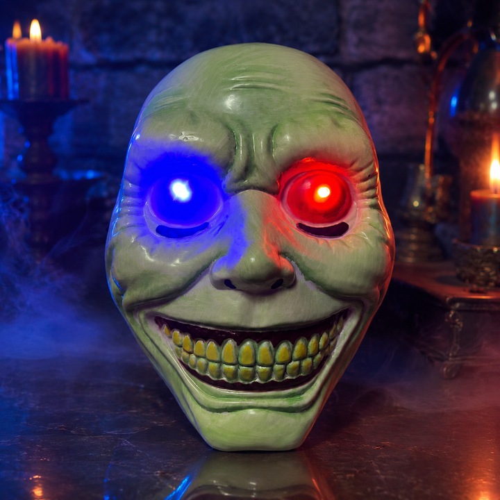 Glowing Skull Mask LED Eyes Halloween Scary Light Up