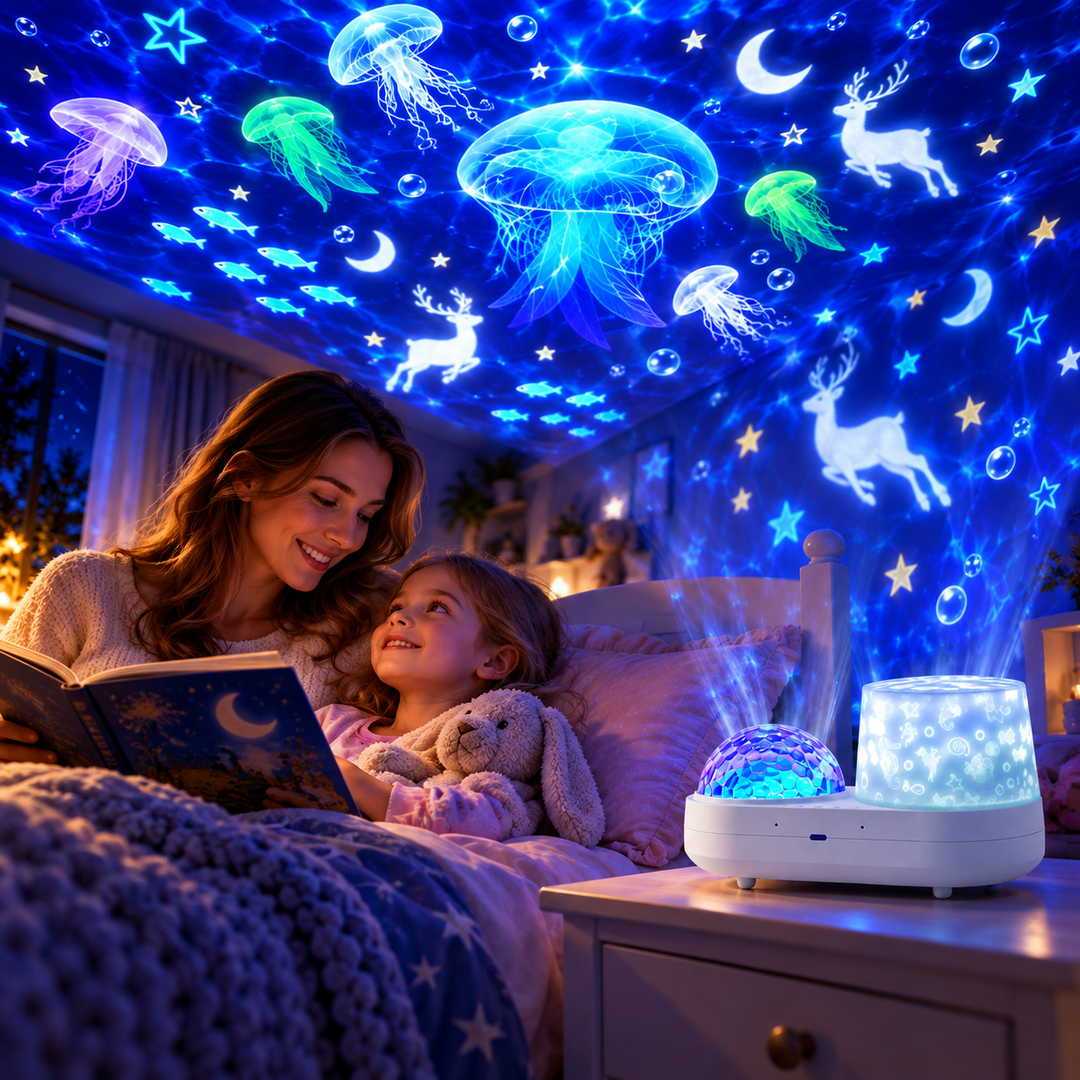 Ocean Star Projector Night Light for Kids Room 360 Rotation