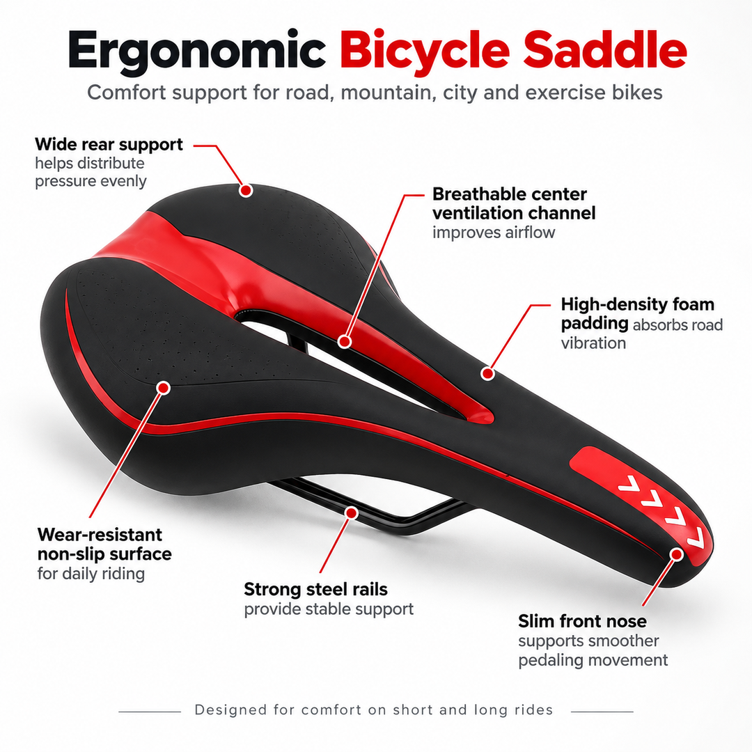 Extra Soft Gel Bicycle Saddle Ergonomic Hollow Comfort Bike Seat