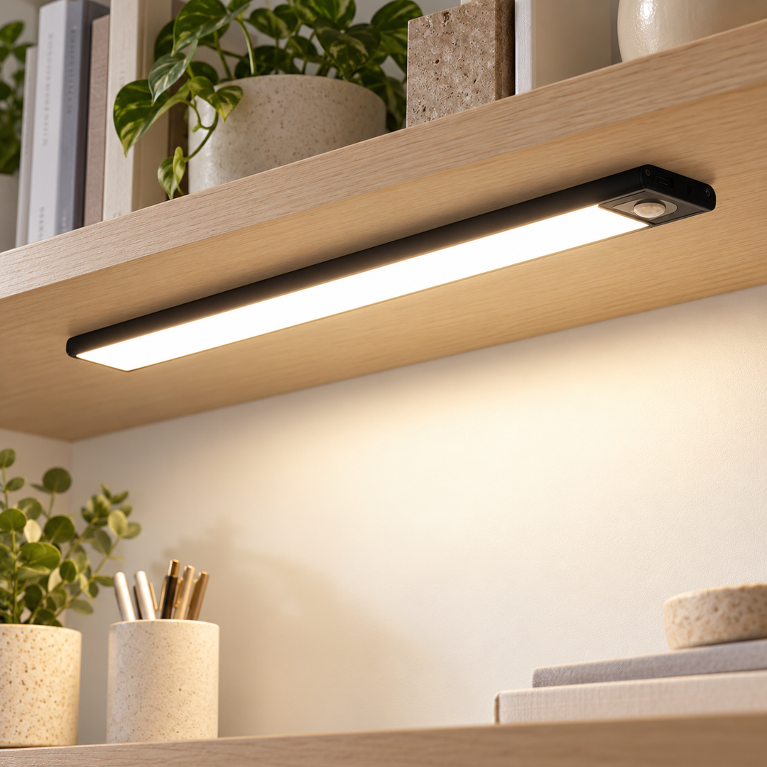 LED Motion Sensor Cabinet Light USB Rechargeable Magnetic Strip