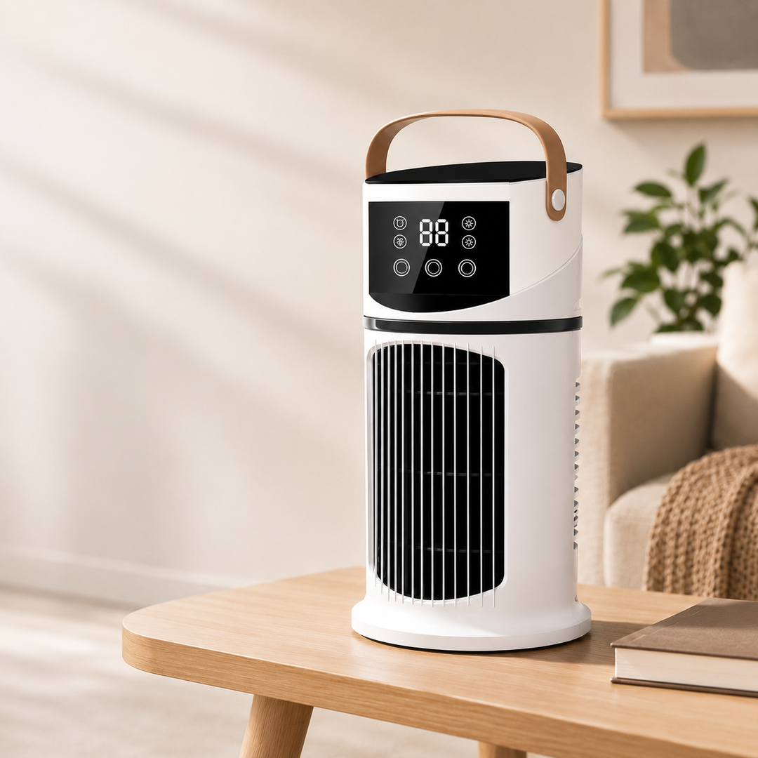 Portable Air Conditioner Desk Fan Humidifier with Timer Quiet Air Cooler