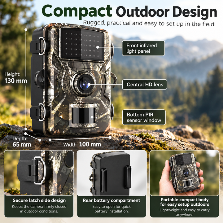 Night Vision Wildlife Camera Outdoor Motion Activated Trail Cam 2 Pack