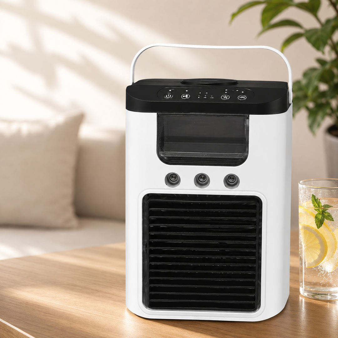 Portable Mini Evaporative Air Cooler Fan with LED Light