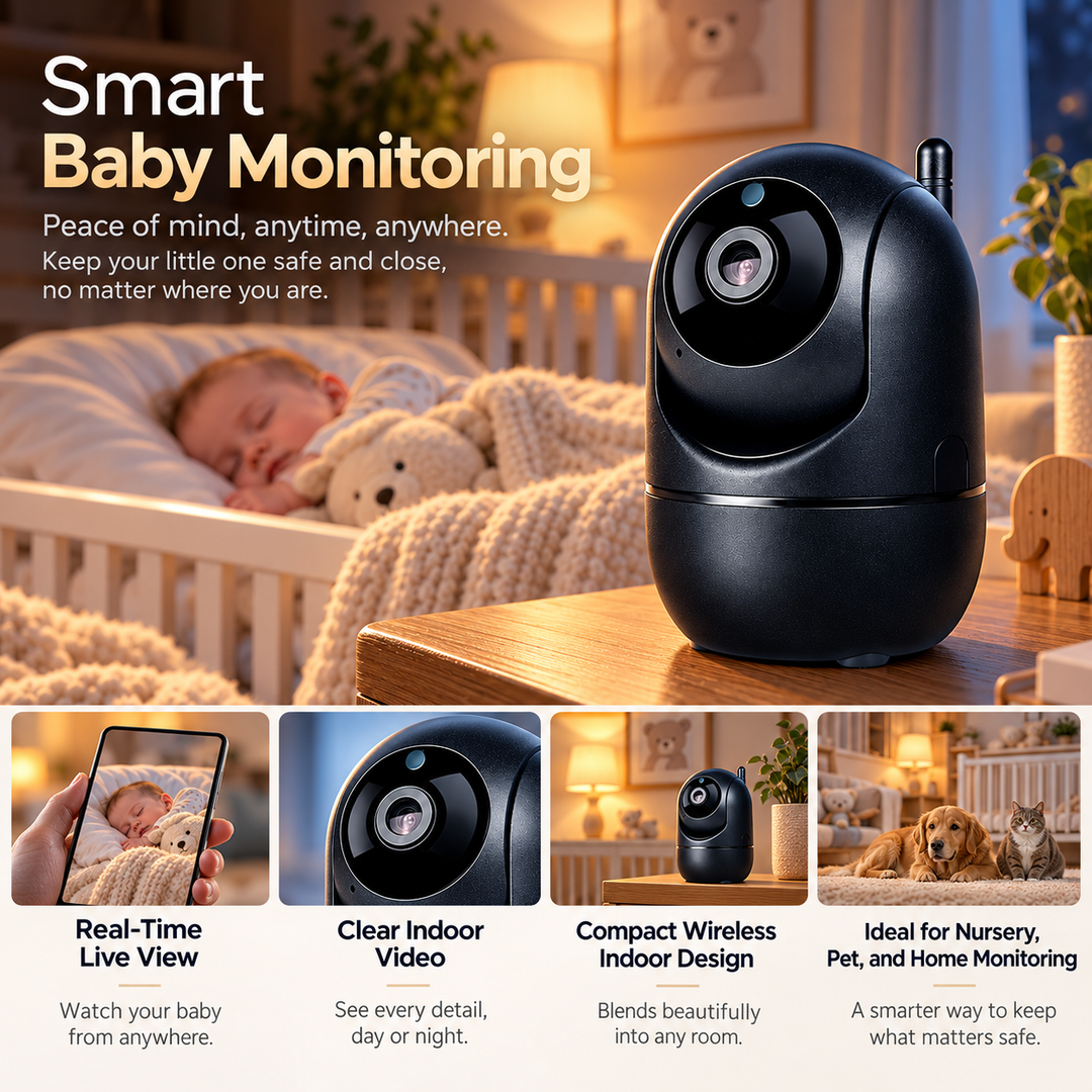 Video Baby Monitor Breathing Movement Monitor with Night Vision Camera
