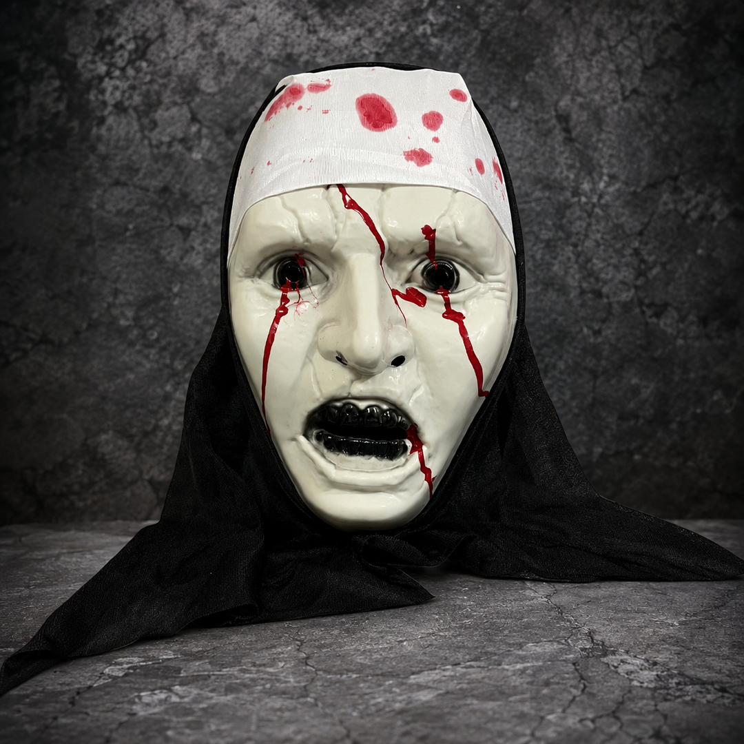 Bloody Nun Horror Latex Mask Halloween Scary Adult