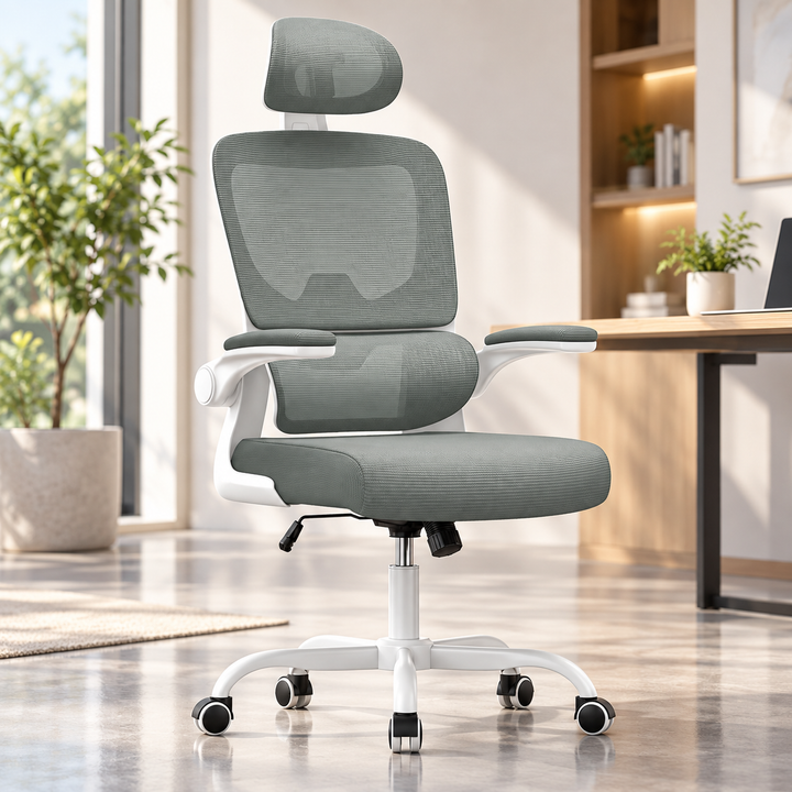 Ergonomic Office Chair with Lumbar Support Adjustable Headrest