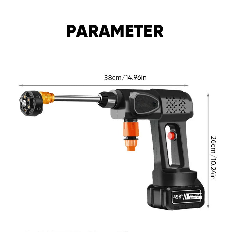Cordless Pressure Washer Portable Power Cleaner 6 Spray Modes 300W