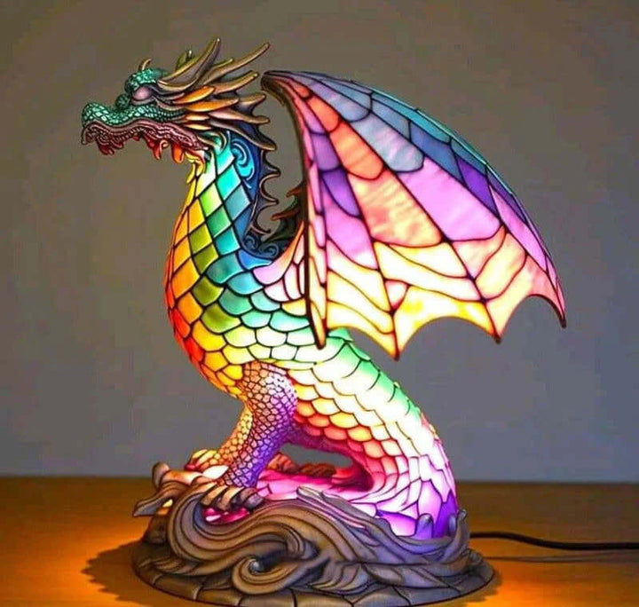 Animal Stained Glass Table Lamp Night Light