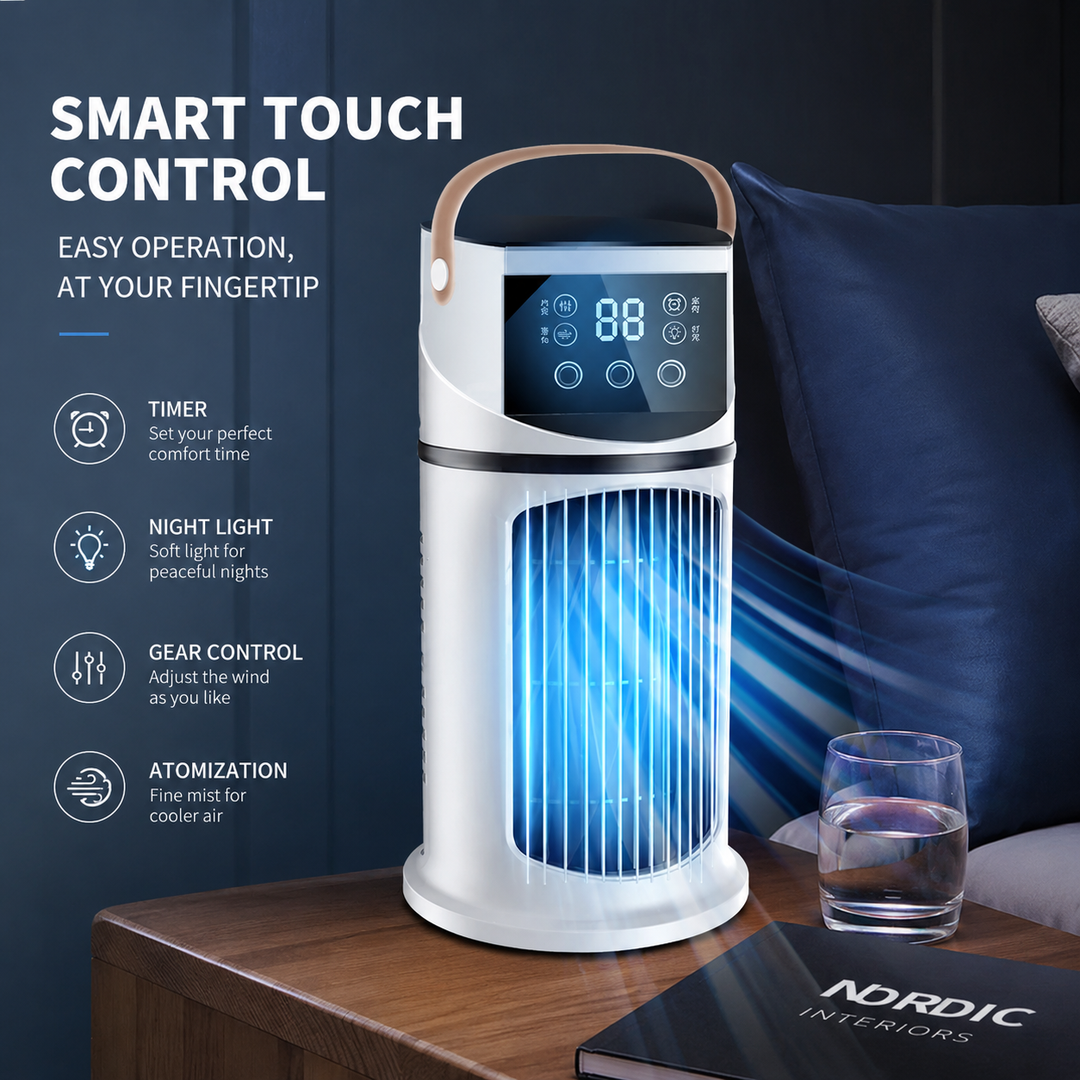 Portable Mini Evaporative Air Conditioner Humidifier Tower Fan