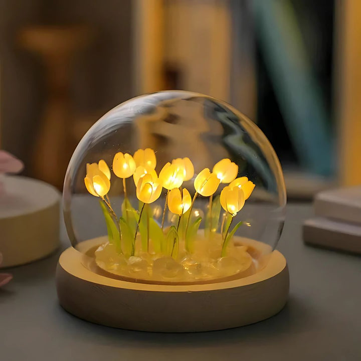 Tulip Shaped LED Flush Mount Ceiling Light Fixture
