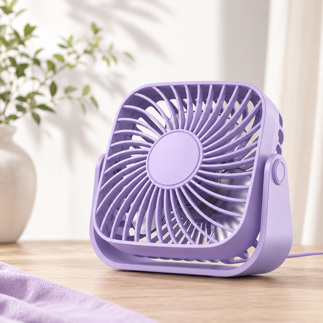 4 Inch USB Mini Portable Desk Fan 3 Speed Adjustable Personal Fan