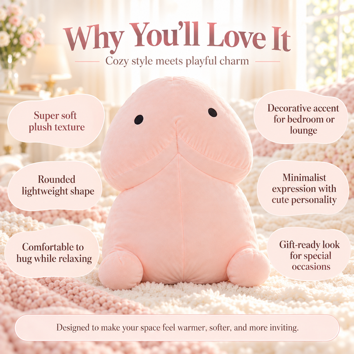 Large Plush Pillow Toy Soft Cuddly Stuffed Cushion for Kids and Decor