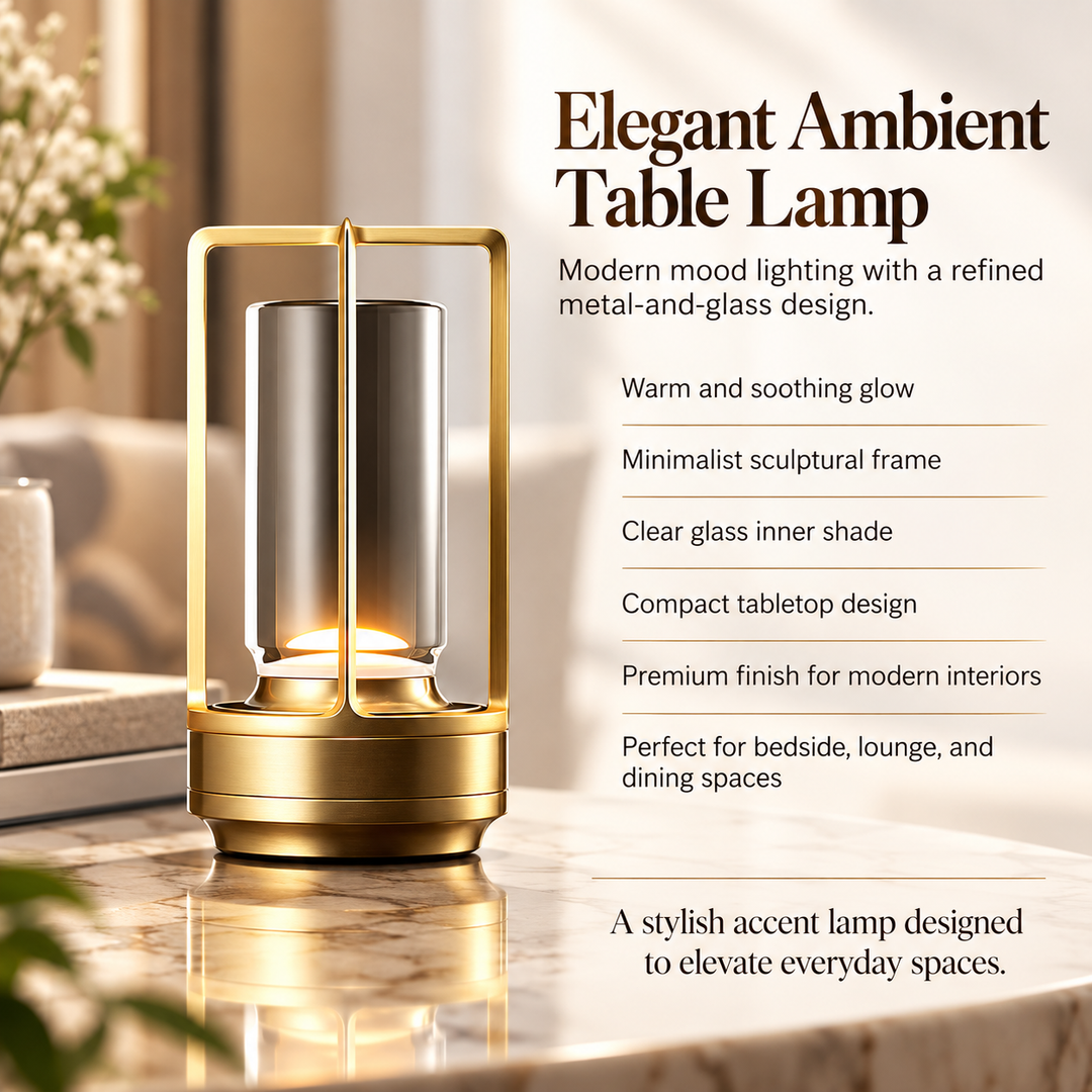 Wireless Waterproof Table Lamp Touch Dimmable Rechargeable Light