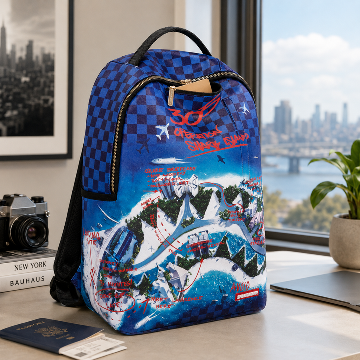 Shark Mouth Graffiti School Backpack Street Style Skateboard Bag Large Capacity