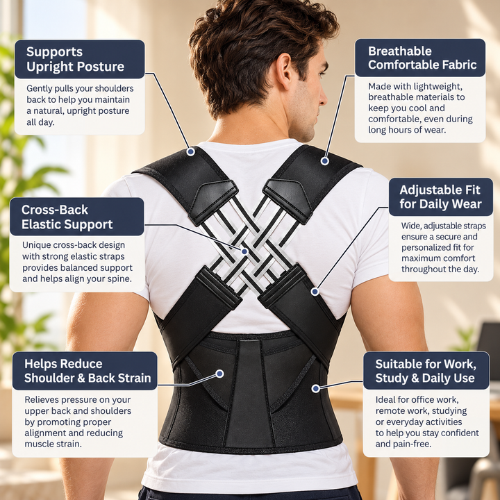 Adjustable Back Support Posture Corrector Brace for Spine