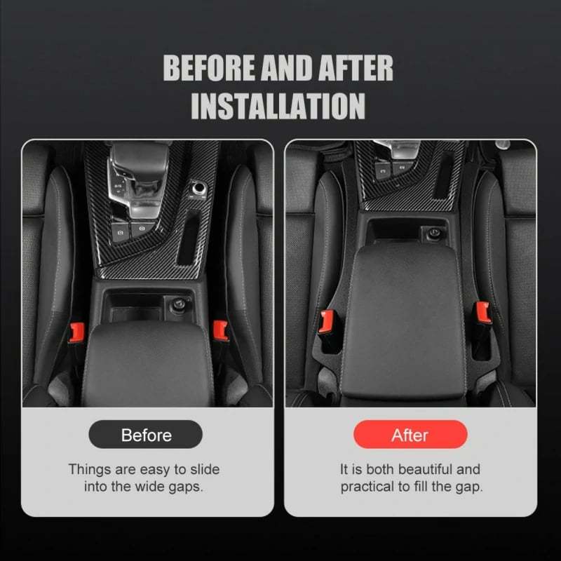 Car Seat Gap Filler Organizer 2 Pack Automotive Interior Storage Tray