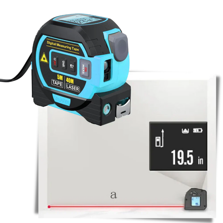 Laser Distance Tape Measure 3-in-1 Volume Area Measurement 40 Meter