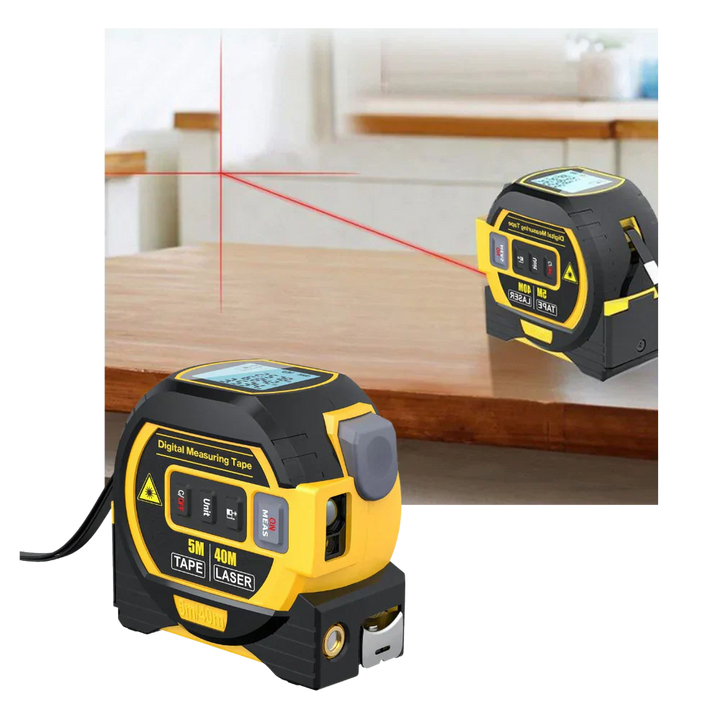 Laser Distance Tape Measure 3-in-1 Volume Area Measurement 40 Meter