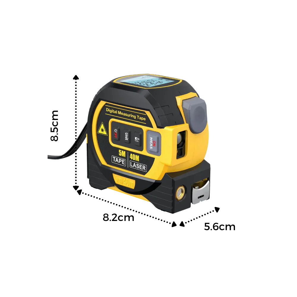 Laser Distance Tape Measure 3-in-1 Volume Area Measurement 40 Meter
