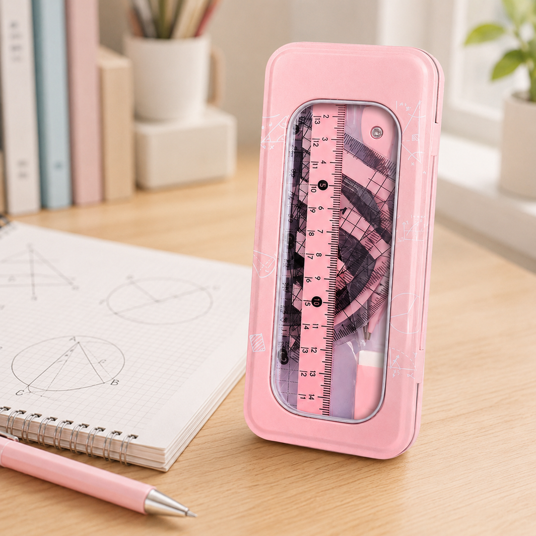 8 Piece Compass and Ruler Set for Students