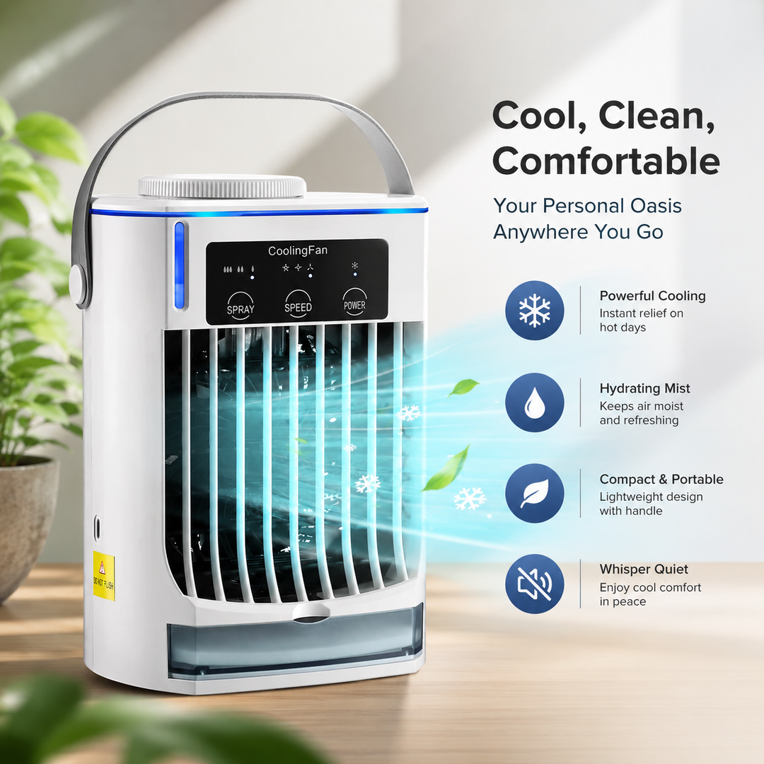Mini Portable USB Evaporative Air Cooler Fan for Car and Room