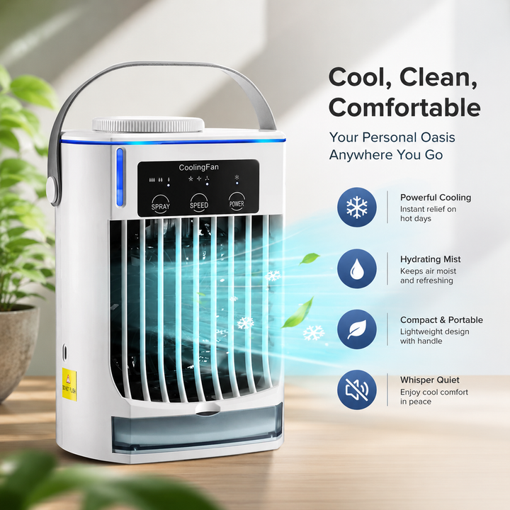Mini Portable USB Evaporative Air Cooler Fan for Car and Room