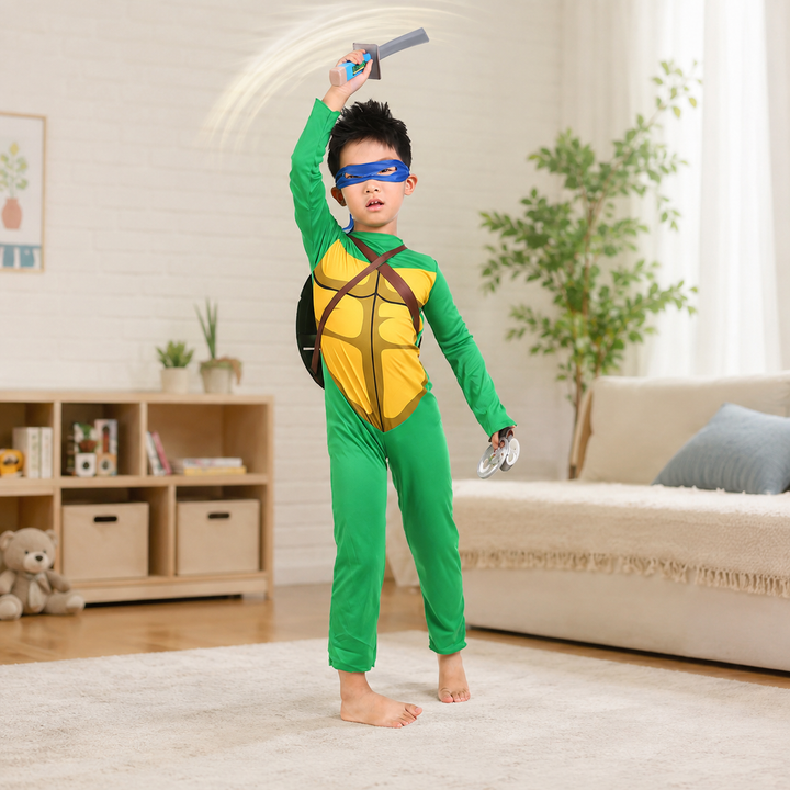 Kids Ninja Turtles Jumpsuit Costume Halloween Boys