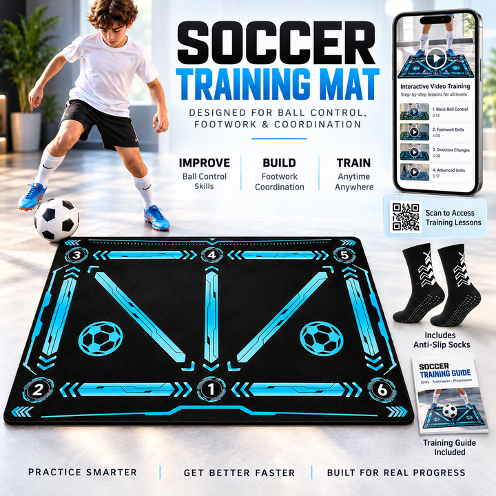 Football Training Mat Anti Slip 2x2m Skills Program Soccer