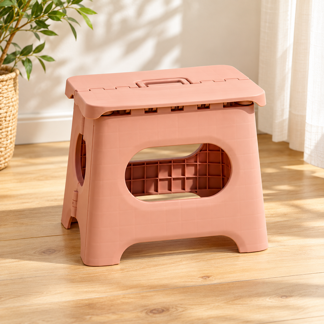 Folding Step Stool with Handle Lightweight Non Slip Kitchen Stool