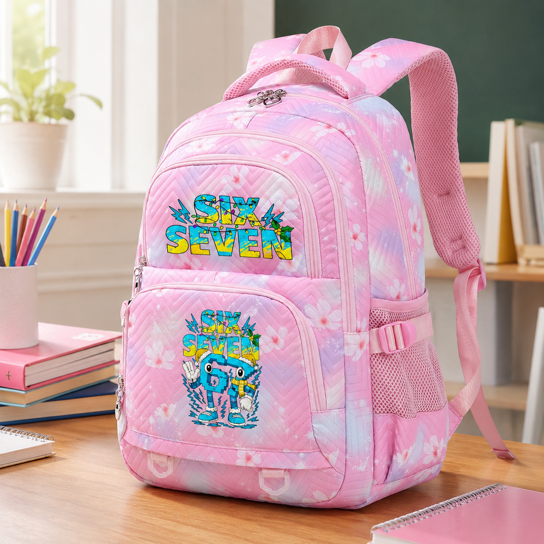 Six Seven 67 Girls Lightweight Floral School Backpack
