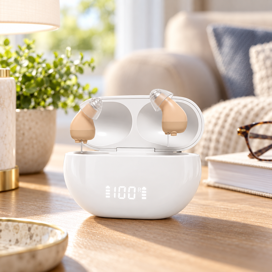 Invisible In Ear Sound Amplifier Rechargeable Discreet Hearing Device