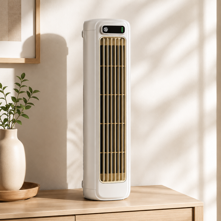 Portable Tower Fan Rechargeable Quiet Desktop Cooling Fan 3 Speed
