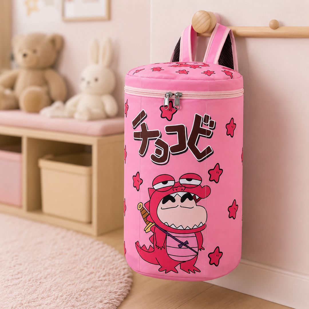Crayon Shin-chan Kids Cylindrical School Backpack