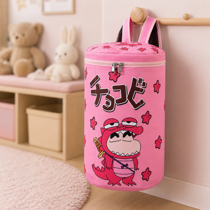 Crayon Shin-chan Kids Cylindrical School Backpack
