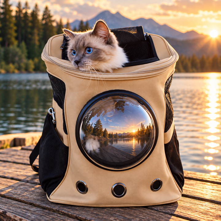 Travel Cat Backpack Breathable Bubble Carrier for Pets