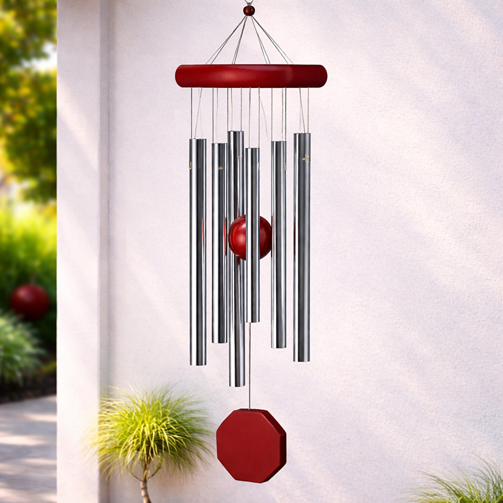 Outdoor Wind Chime Large Deep Tone 6 Tuned Pipes Sympathy Wind Chime